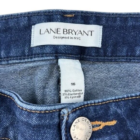 Lane Bryant Jeans Crop High Rise Essential Stretch Straight Women's Size 16 - Picture 7 of 8